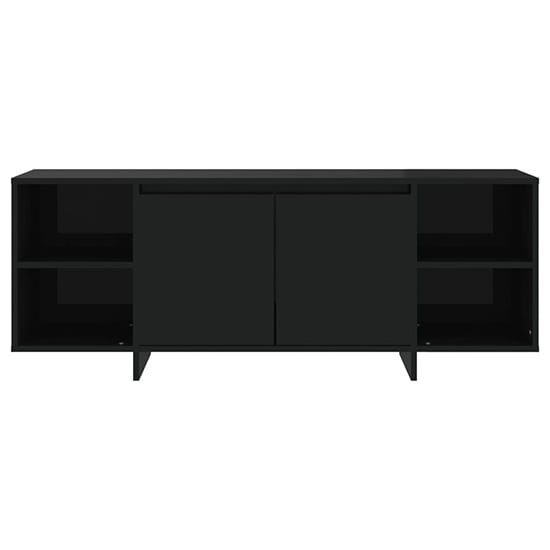 Aloha Wooden TV Stand With 2 Doors In Black_2