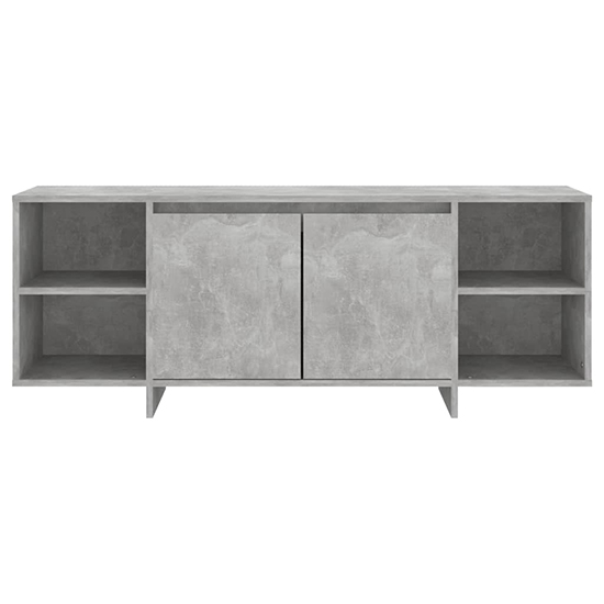 Aloha Wooden TV Stand With 2 Doors In Concrete Effect_2