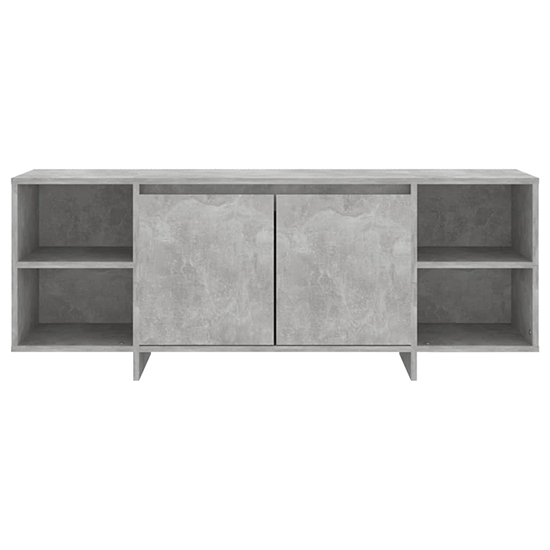 Aloha Wooden TV Stand With 2 Doors In Concrete Effect