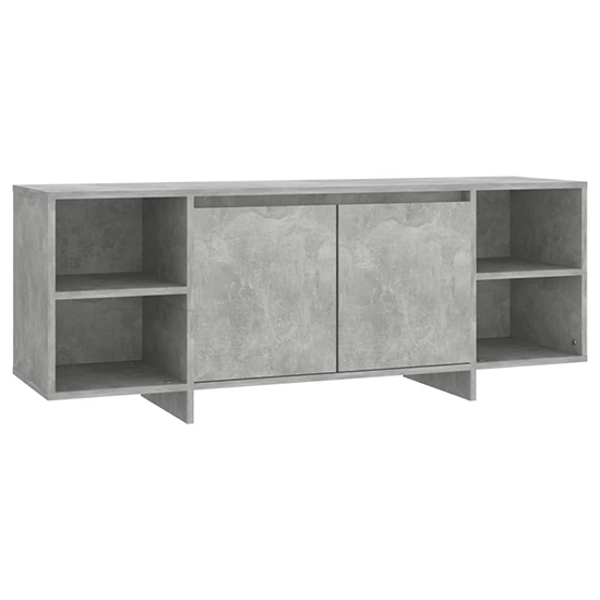 Aloha Wooden TV Stand With 2 Doors In Concrete Effect