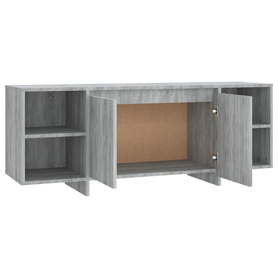 Aloha Wooden TV Stand With 2 Doors In Grey Sonoma Oak