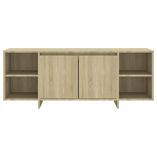 Aloha Wooden TV Stand With 2 Doors In Sonoma Oak
