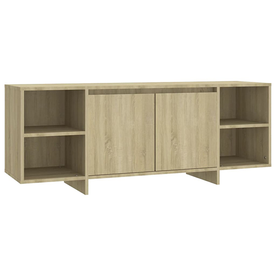 Aloha Wooden TV Stand With 2 Doors In Sonoma Oak