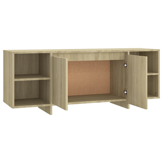 Aloha Wooden TV Stand With 2 Doors In Sonoma Oak