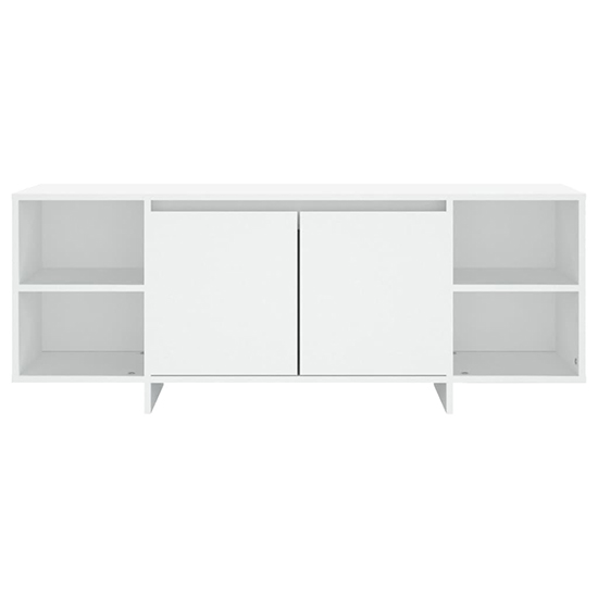 Aloha Wooden TV Stand With 2 Doors In White
