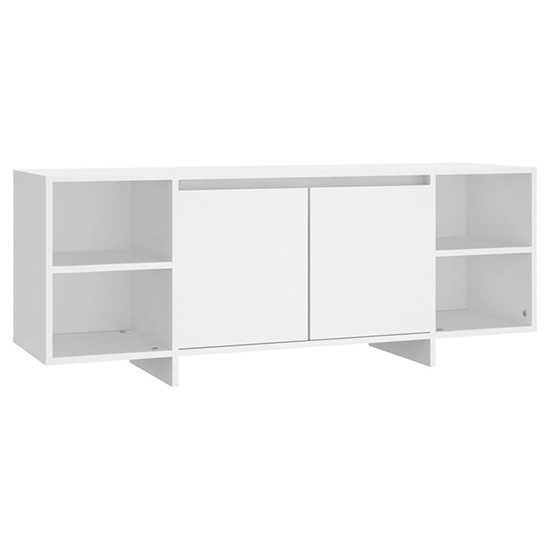 Aloha Wooden TV Stand With 2 Doors In White_3