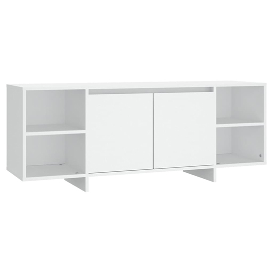 Aloha Wooden TV Stand With 2 Doors In White