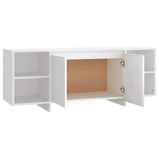 Aloha Wooden TV Stand With 2 Doors In White_4