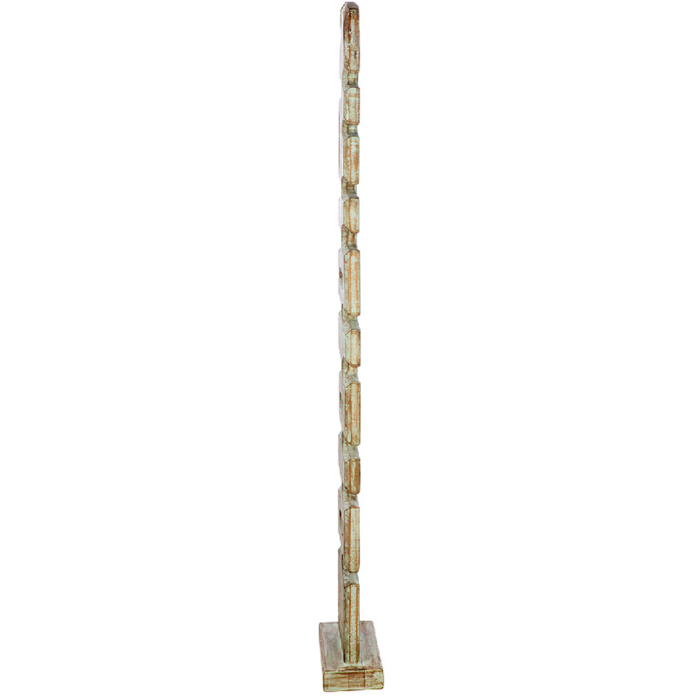 Alperton Large Mango Wood Organic Standing Sculpture in Blue and Natural