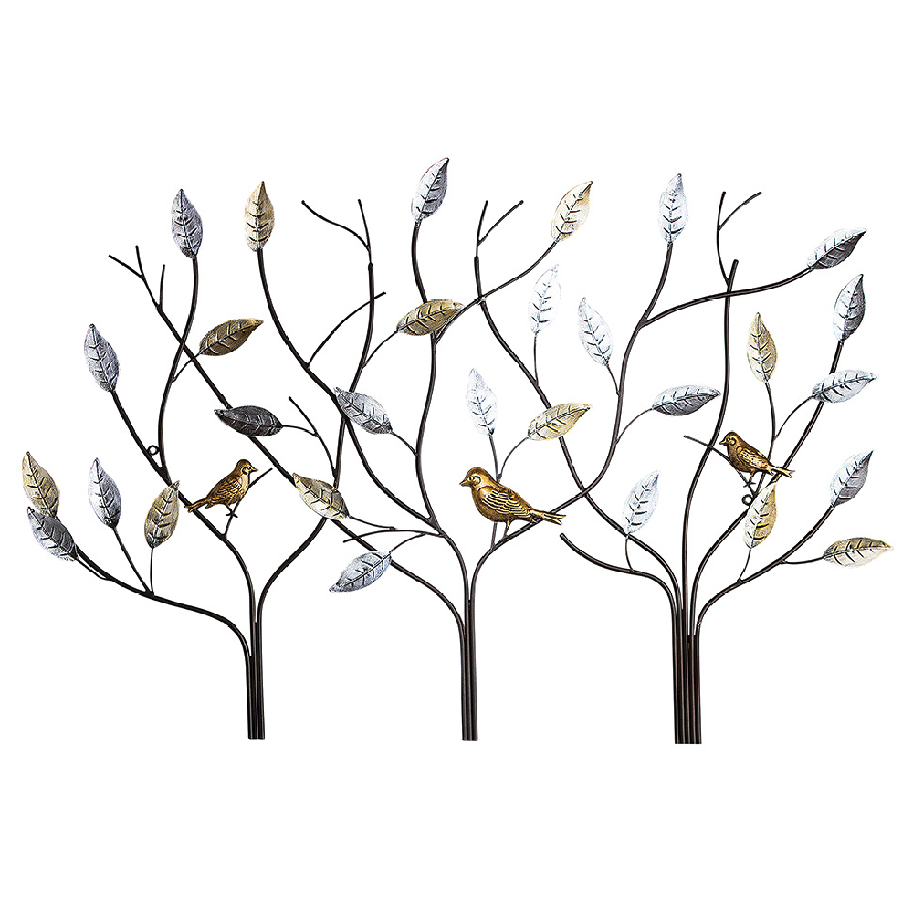 Alperton Metal Birds Tree Wall Art In Multicoloured
