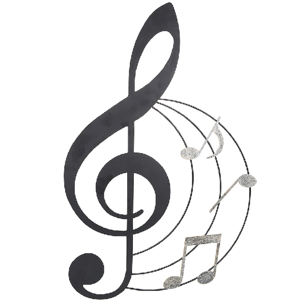 Alperton Metal Musical Notes Wall Art In Brown And Silver