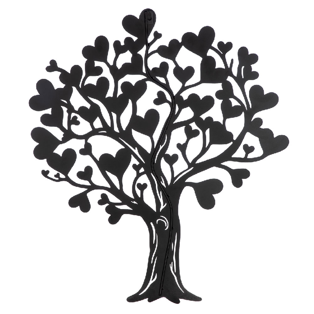 Alperton Metal Tree Shape Wall Art in Black