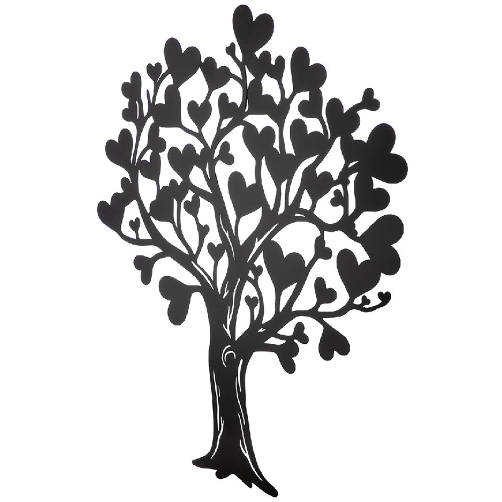 Alperton Metal Tree Shape Wall Art in Black