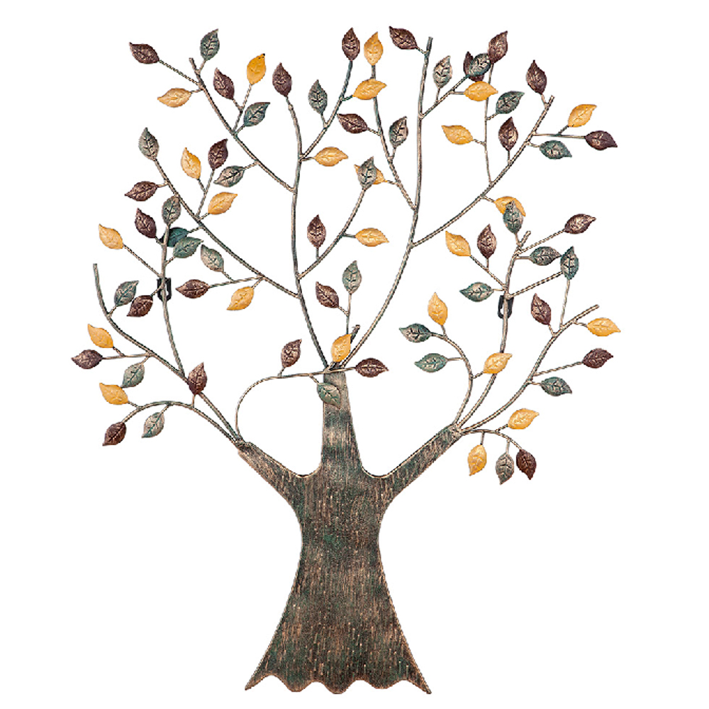 Alperton Metal Tree Wall Art In Multicoloured