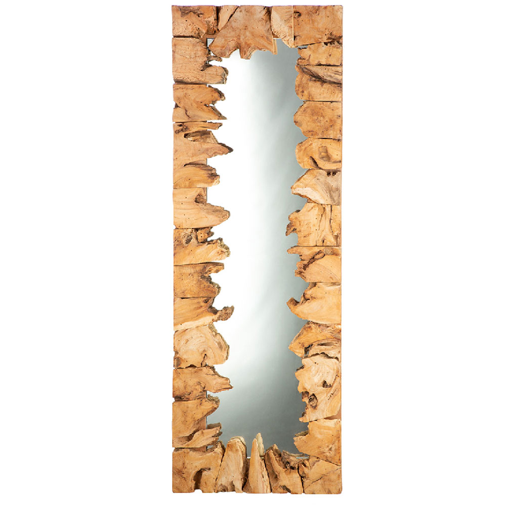 Alperton Wall Mirror Natural Wooden Frame