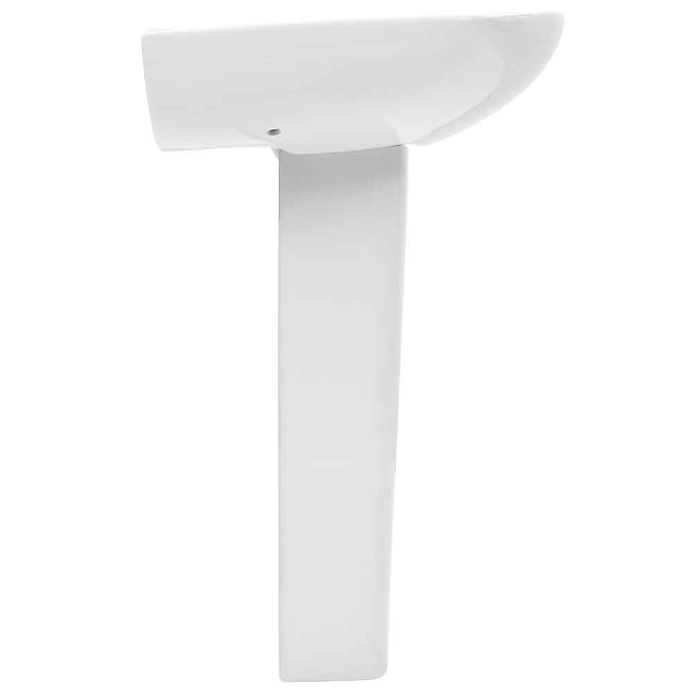 Alpharetta Curved Full Pedestal Basin Without Waste 650mm Wide 1TH - White