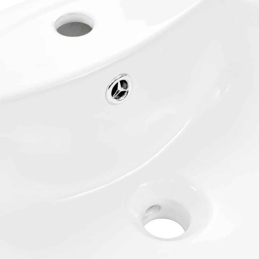 Alpharetta Curved Full Pedestal Basin Without Waste 650mm Wide 1TH - White