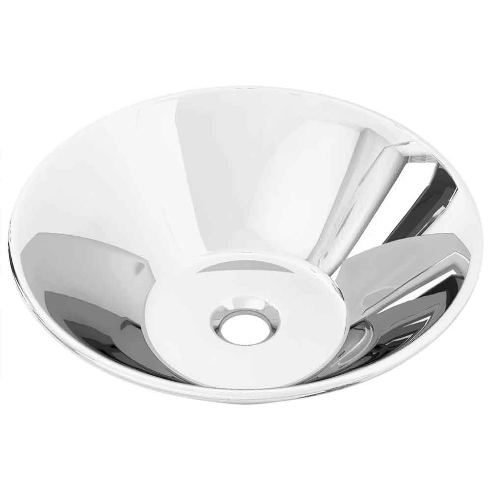 Alpharetta Round Countertop Basin Without Waste 420mm Wide 0TH - Silver