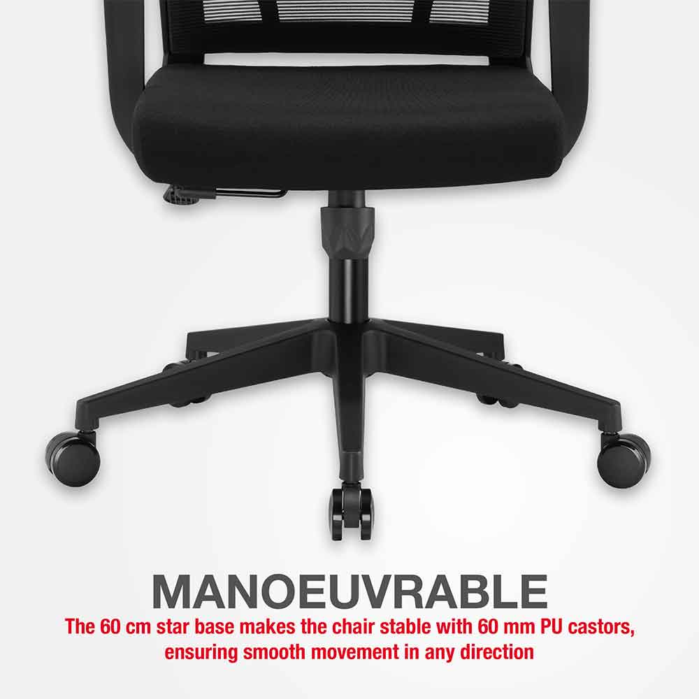 Alpine Fabric Home And Office Chair - Black