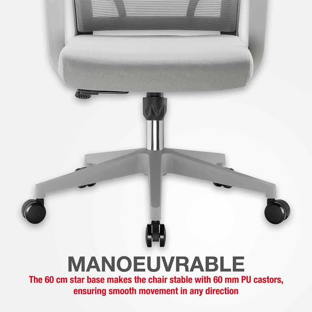 Alpine Fabric Home And Office Chair - Grey