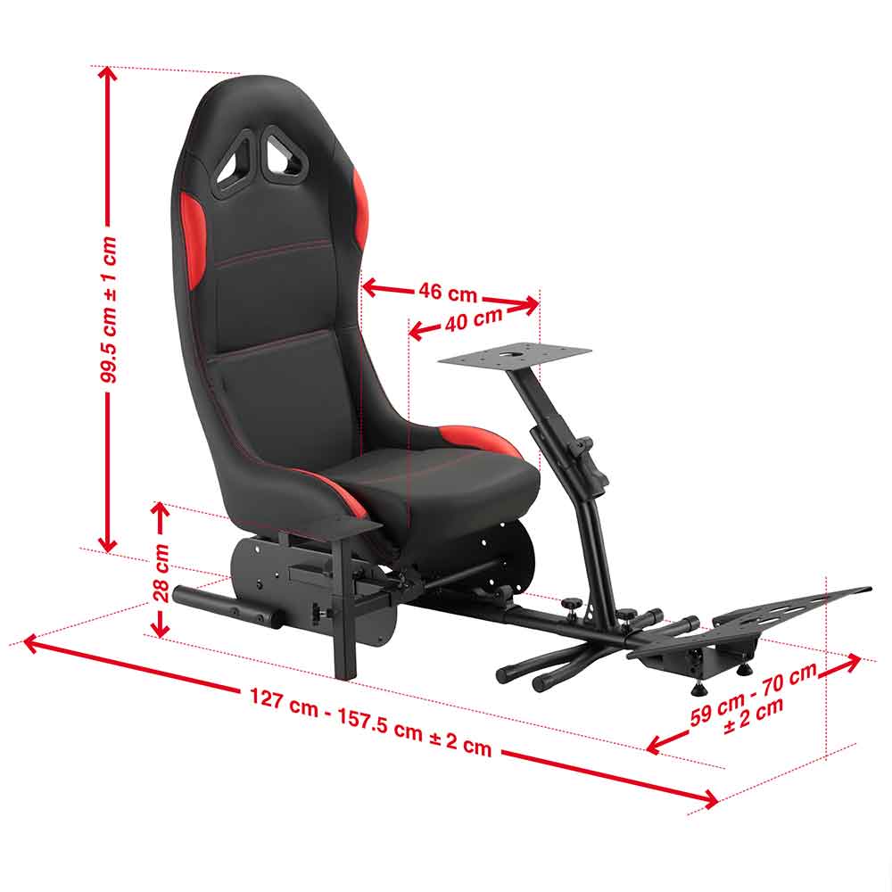 Alpine Faux Leather Cockpit Racing Chair - Red Black
