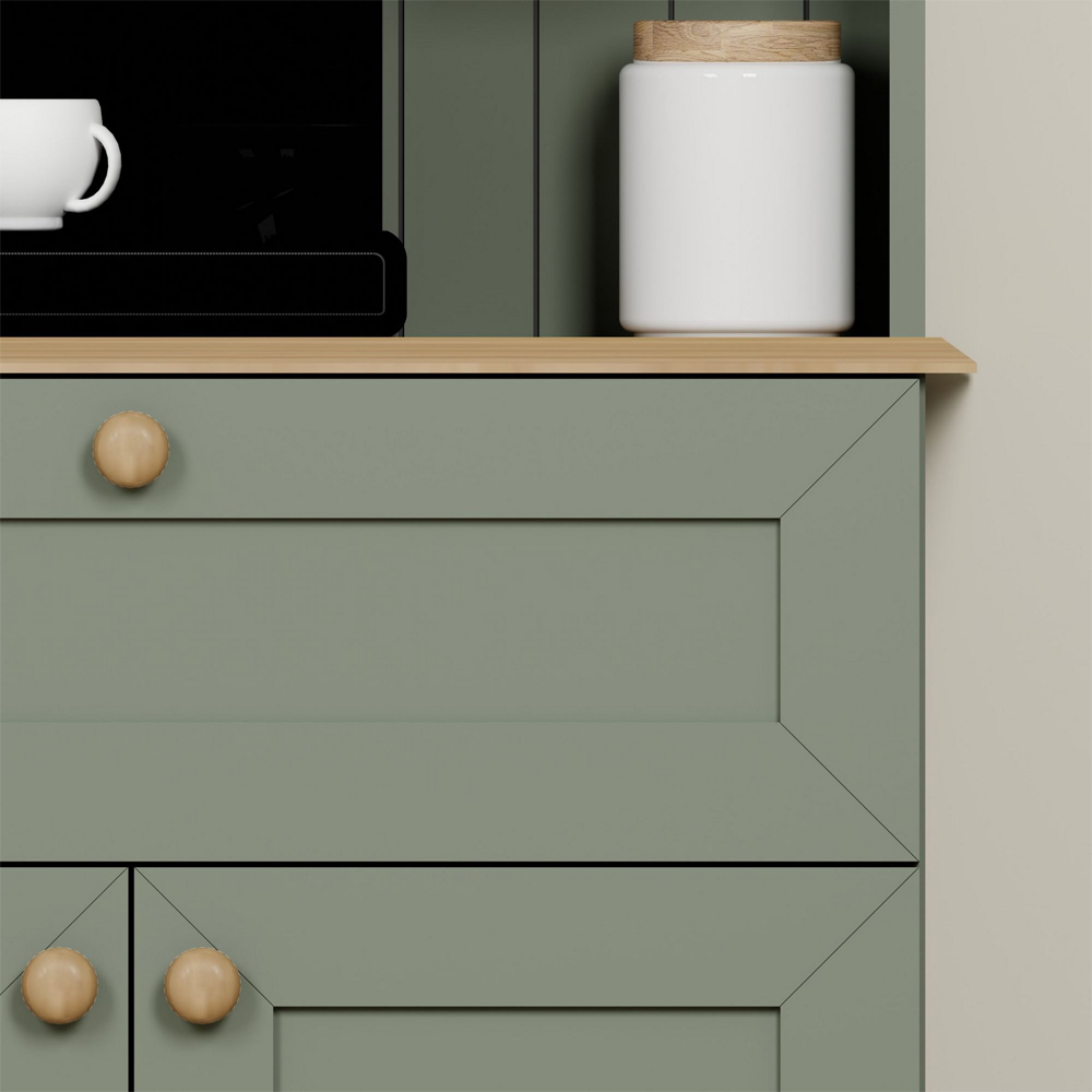 Alreno Wooden Coffee Station Cabinets with 2 Doors in Green