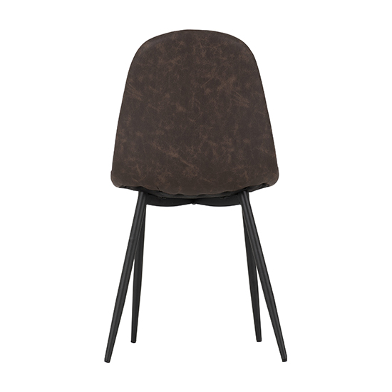 Alsip Brown Fabric Dining Chairs In Pair