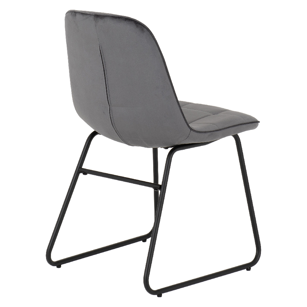 Alsip Round Concrete Dining Table With 4 Lyster Grey Chairs