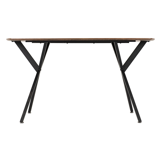 Alsip Wooden Dining Table In Medium Oak Effect And Black