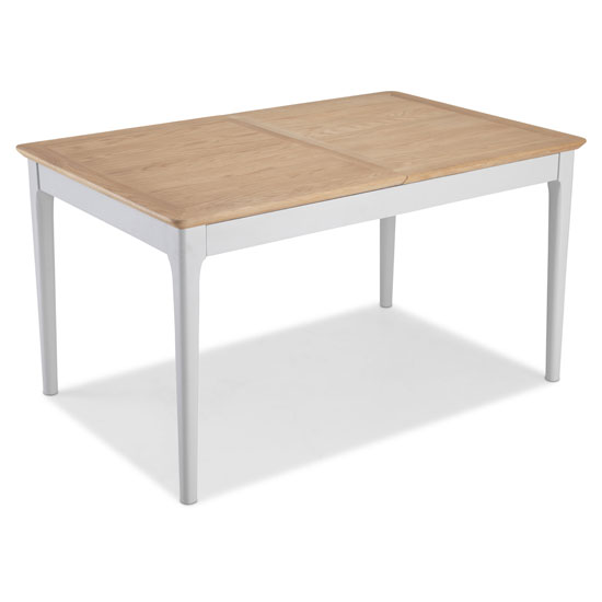 Hematic Extending Dining Table In Solid Oak And Grey