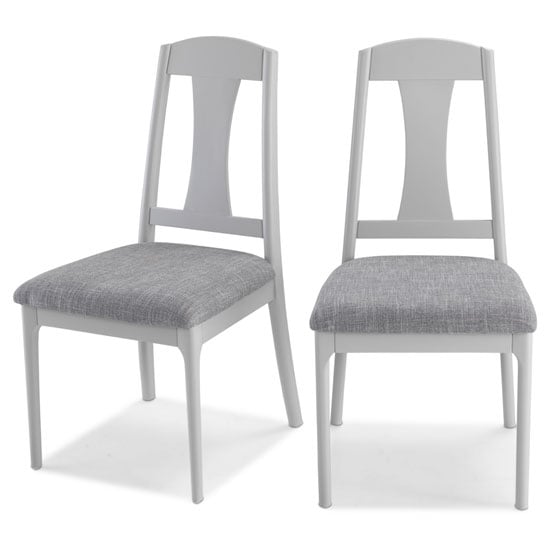 Read more about Hematic grey fabric padded dining chairs in a pair