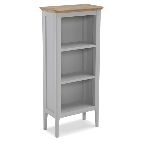 Velum Wooden Tall Bookcase In Chunky Solid Oak With 2 Drawers Sale