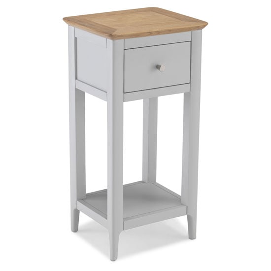 Hematic Wooden Lamp Table In Solid Oak And Grey_1