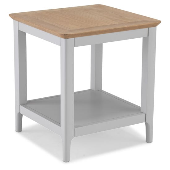 Hematic Wooden Square Coffee Table In Solid Oak And Grey Furniture in