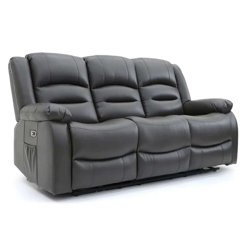 Read more about Alta faux leather electric recliner 3 seater sofa in grey