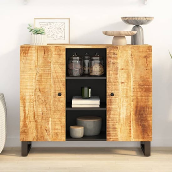 Product photograph of Alta Mango Solid Wood Sideboard With 2 Doors In Light Brown from Furniture in Fashion
