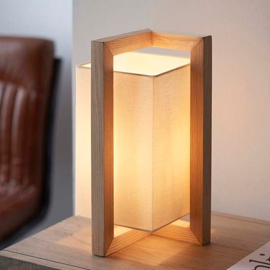Product photograph of Altea Table Lamp With Ashwood Frame from Furniture in Fashion