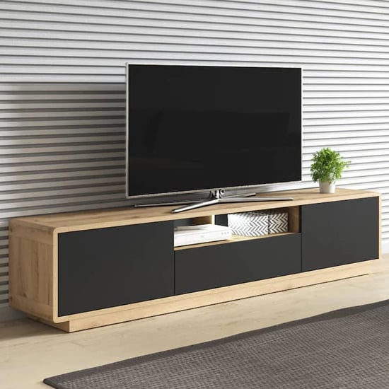Read more about Altea tv stand wide 2 doors 1 drawer in torus oak with led