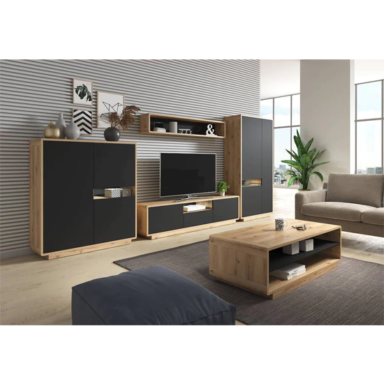 Altea Wooden Wall Shelf In Torus Oak