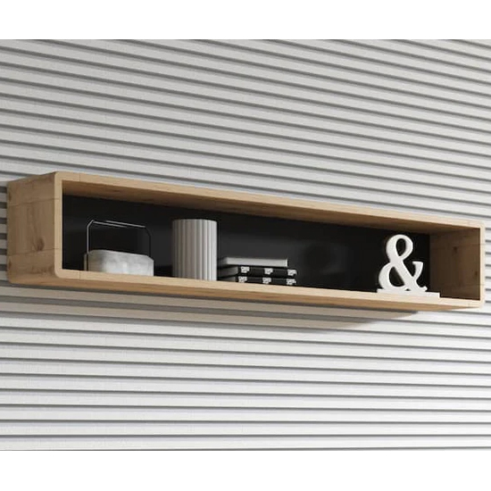 Product photograph of Altea Wooden Wall Shelf In Torus Oak from Furniture in Fashion