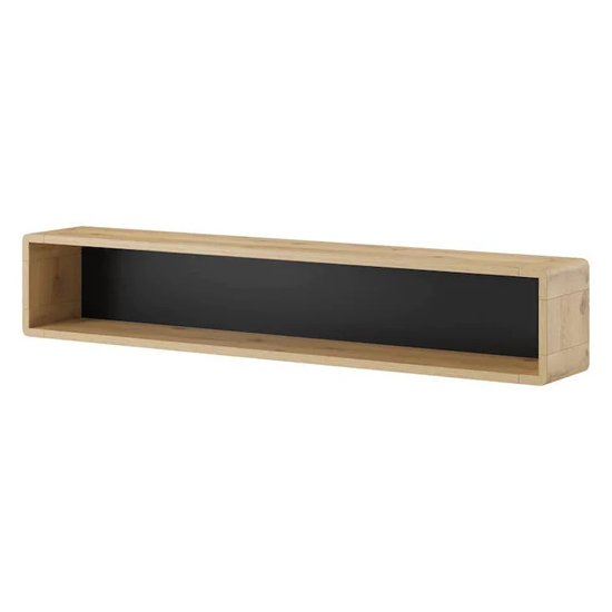 Altea Wooden Wall Shelf In Torus Oak