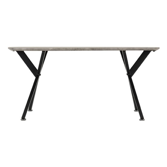 Alterf Oval Coffee Table In Concrete Effect And Black | FiF