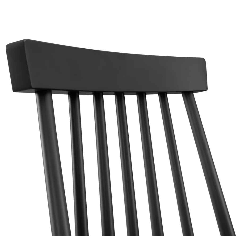 Althea Black Wooden Dining Chairs in Pair