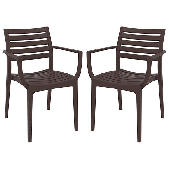 Read more about Alto brown polypropylene dining chairs in pair