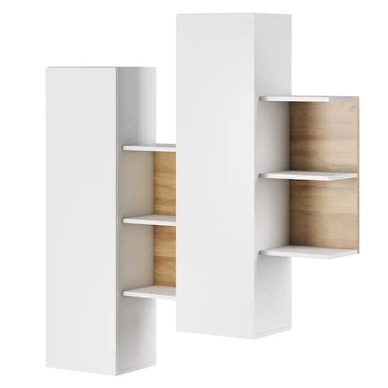 Alto Entertainment Unit In Grandson Oak And White With LED