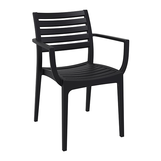 Photo of Alto polypropylene with glass fiber dining chair in black