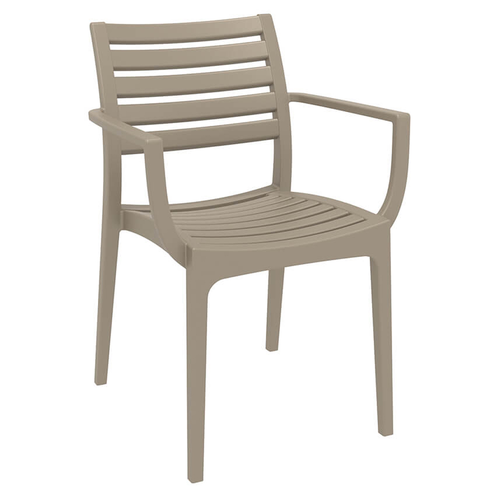 alto polypropylene outdoor armchair in taupe