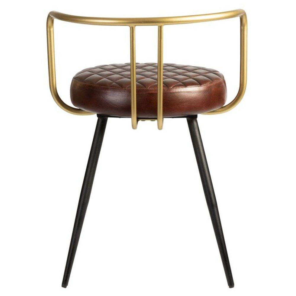 Avondale Red Leather Stools With Metal Legs In Pair