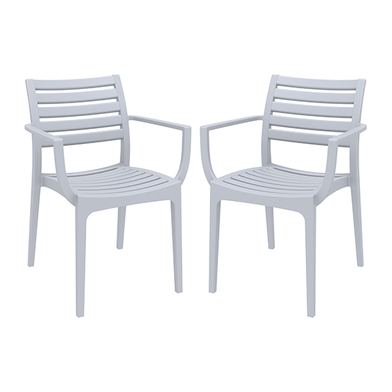 Read more about Alto silver grey polypropylene dining chairs in pair