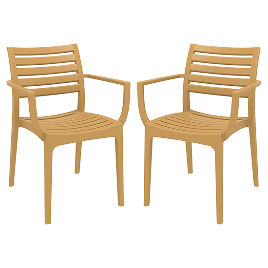 Alto Teak Polypropylene Dining Chairs In Pair_1